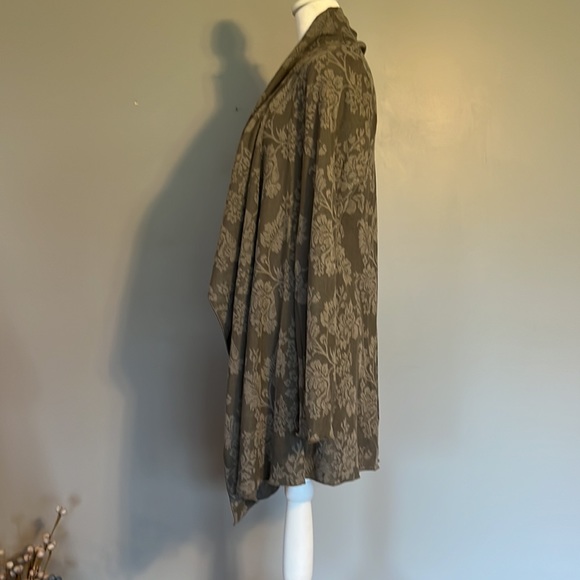 Knox Rose Floral Brown and Tan Cardigan, Size Medium - Picture 2 of 5